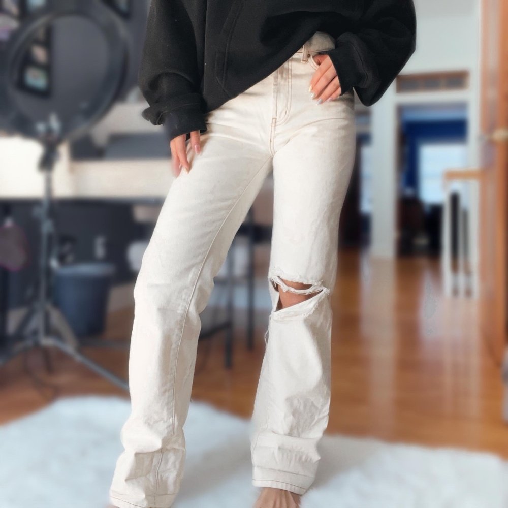 Urban Outfitters BDG Straight Leg White Jeans